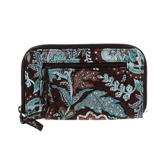Vera Bradley Retired Java Blue Zip Wallet | EUC - Picture 2 of 3